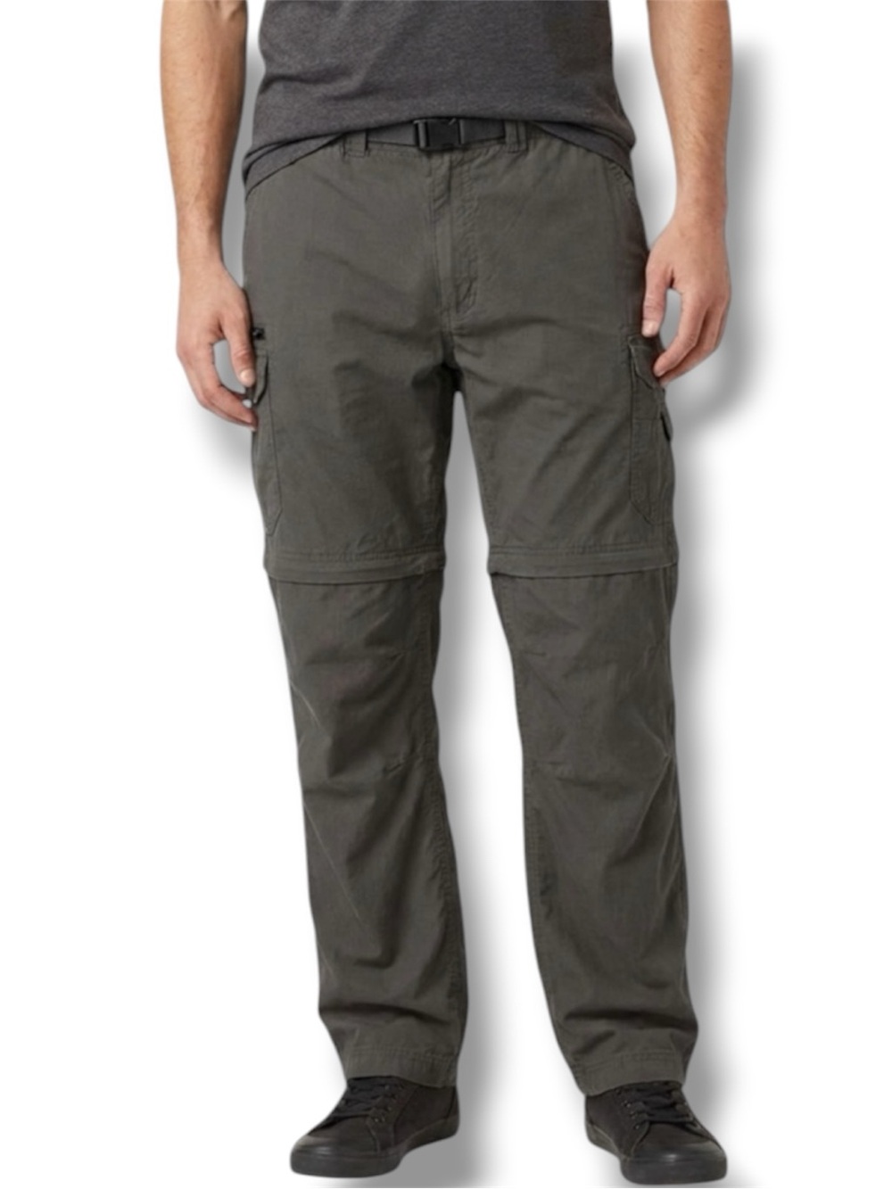 BC Clothing Men's Convertible Cargo Pants XXL 30 Grey EUC Gorpcore Hiking